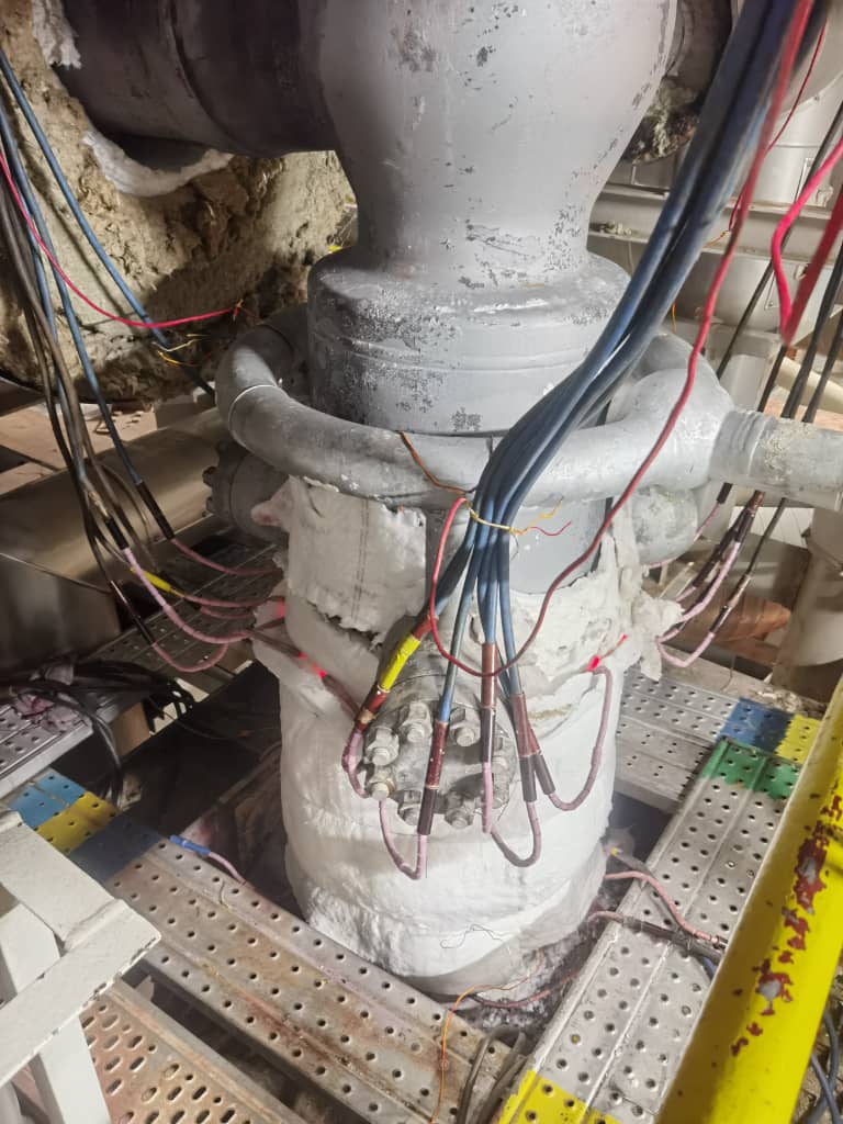 PWHT heating in progress